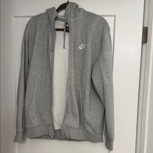 Nike Heather Gray Full-Zip Hoodie